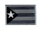 Puerto Rico Flag Patch (Embroidered Hook) Grey