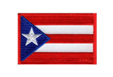 Puerto Rico Flag Patch (Embroidered Hook) Red
