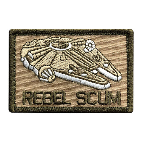 Rebel Scum Star Battles Millennium Falcon Patch (Embroidered Hook) (Green)