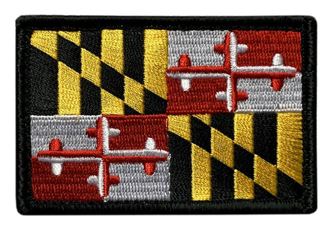 Maryland State Flag Tactical Patch ["Hook Brand" Fastener - 3.0 X 2.0 -MF-1]