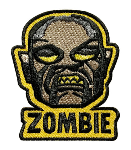Zombie Embroidered Gothic Skull Patch (Iron on sew on - MZ19)
