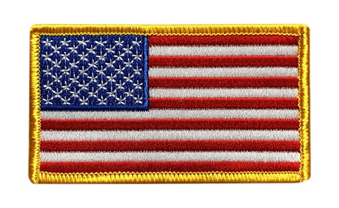 USA American Flag Embroidered Patch [Iron on Sew on - 3.5 X 2.0 MF8]