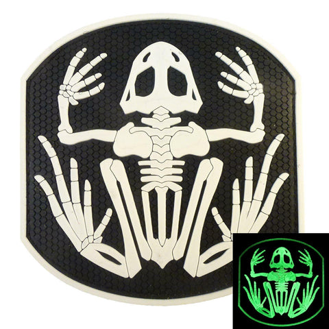 Miltacusa Seal Team Frog Skeleton Devgru Patch {3D PVC Rubber - Glow Dark -MD3]