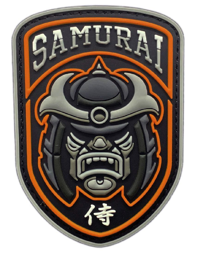 Samurai Warrior Morale Patch [PVC Rubber -“Hook Brand” Fastener -SW2]