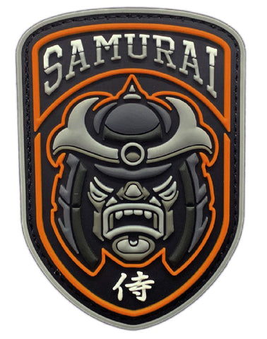 Samurai Warrior Morale Patch [PVC Rubber -“Hook Brand” Fastener -SW2]