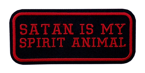 Miltacusa Satan is My Spirit Animal Patch (Iron on sew on 4.0 inch -ST5)