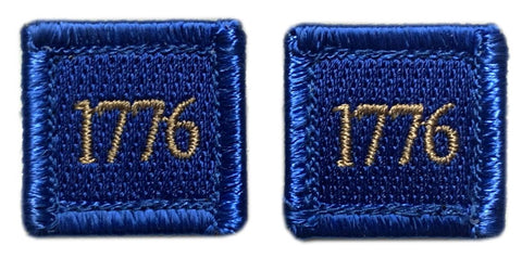 1776 American Independence Patch [1.0 X 1.0 inch - 2PC Set-“Hook Brand” Fastener -FP7]