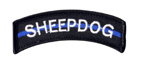 Sheepdog Thin Blue Line Tab Police Patch
