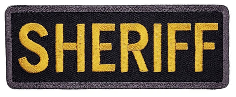 Sheriff Embroidered Patch ["Hook Brand" Fastener -4.0 X 1.5 - SL2]
