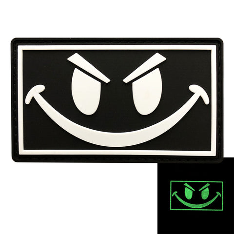 Evil Smiley Face Patch (PVC) (Glow)