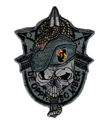 Army Special Forces Skull Sword and Snake Patch (Embroidered Hook)