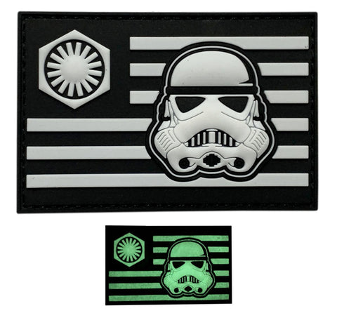 Stormtrooper USA Flag First Order Patch (3D PVC -Glow Dark -ST10)
