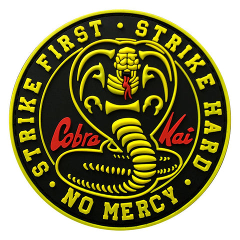 Cobra Kai No Mercy Strike First Strike Hard Patch [3D-PVC Rubber-3.0 inch-KP-1]