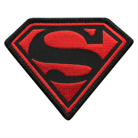 Superman Symbol Patch (Embroidered Hook) (Red)