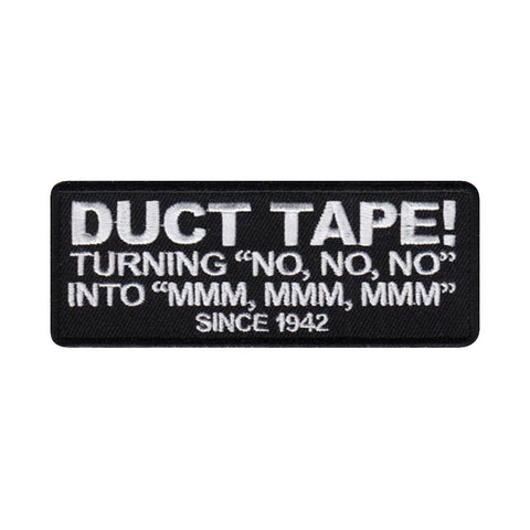 Duct Tape Patch (Embroidered Hook) (Black/White)