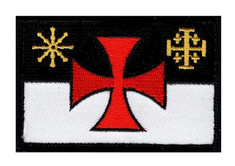 Templar Knight Crusader Flag Patch (Embroidered Hook)