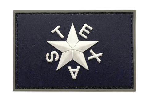 Texas Star Flag Revolution Lone Star TX Patch (PVC Rubber - 3.0 X 2.0 TR-7)