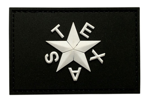 Texas Star Flag Revolution Lone Star TX Patch (PVC Rubber - 3.0 X 2.0 TR-11)