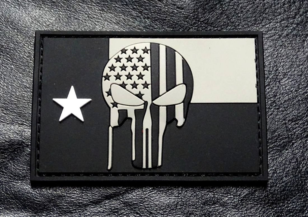 Texas State Flag Punisher Patch (PVC) – MILTACUSA