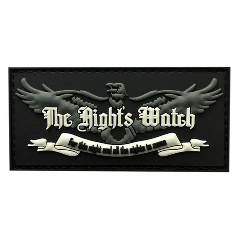 Nights Watch Game of Thrones Tactical Hook Patch [3D-PVC Rubber-3.0 X 1.5 inch-NW7]