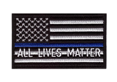 Thin Blue Line Blue Lives Matter American Flag Patch 
