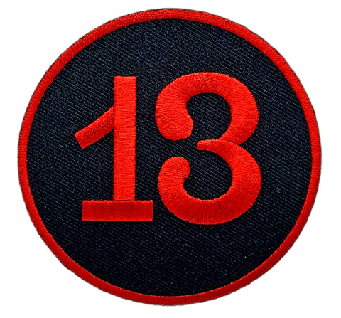 Lucky Number 13 Embroidered Patch [3.0 inch - Iron on Sew on - P13 ]