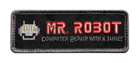 MR Robot Fsociety Computer Repair Smile Patch [Hook Fastener - MR5}