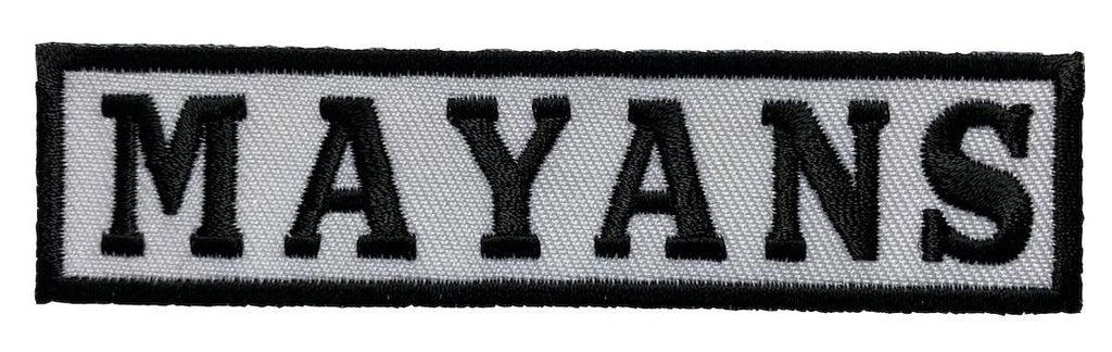 MAYANS MC FULL BACK EMBROIDERED PATCH SET 7 PIECE BLACK