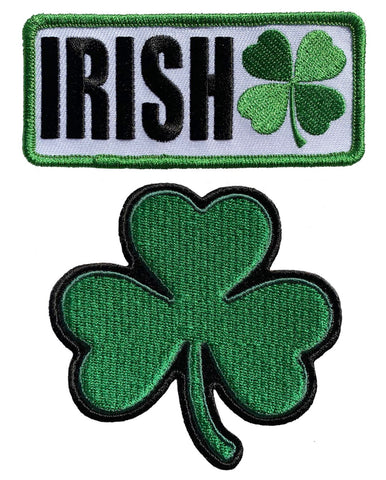Irish Clover Irish Ireland Patch [2PC Bundle -Iron on Sew on-CL1]