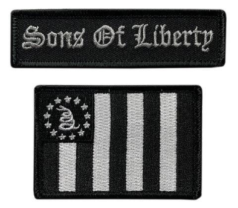 Sons of Liberty Tactical Patch [2PC Bundle -"Hook Brand" Fastener]