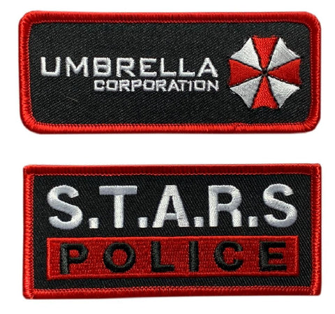Umbrella Corporation and S.T.A.R.S. Police Patch (2PC Bundle -Iron on Sew on-ST1)