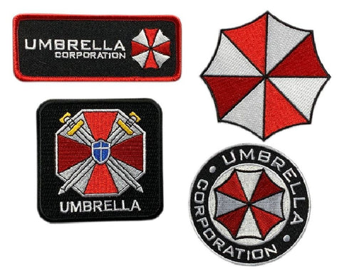 Resident Evil Umbrella Corporation Costume Patch (4PC - Iron on Sew on)