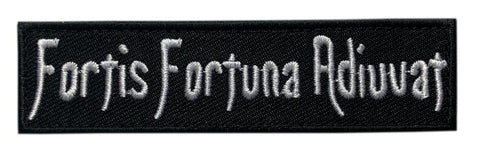 Fortis Fortuna Adiuvat Fortune Favors Patch (3.75 X 1.0 “Hook Brand” Fastener - F1)