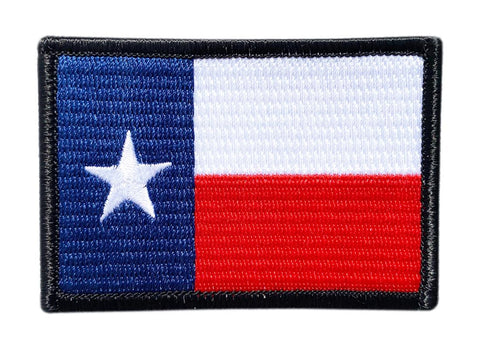 Texas TX State Flag Patch (3.0 X 2.0 inch -Iron on Sew on - TF7)
