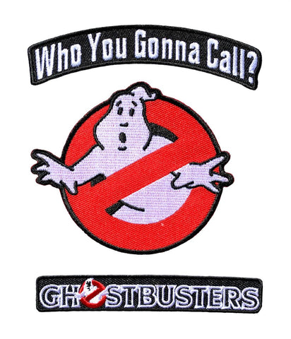 Ghostbusters Who You Gonna Call Patch (3pc Bundle Iron on Sew on)