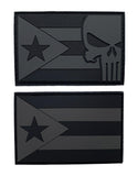 Puerto Rico Flag Punisher Tactical Patch [2PC Bundle - 3D-PVC Rubber-PP7,PF4]