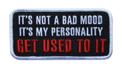 Miltacusa It’s Not A Bad Mood Patch (Iron on Sew on - 4.0 X 2.0 -CP-7)