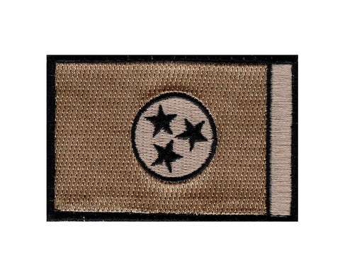 Tennessee State Flag Patch (Embroidered Hook) (Tan)