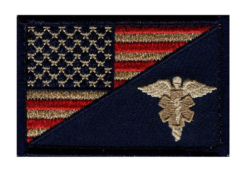 USA EMT Flag Patch (Embroidered Hook)