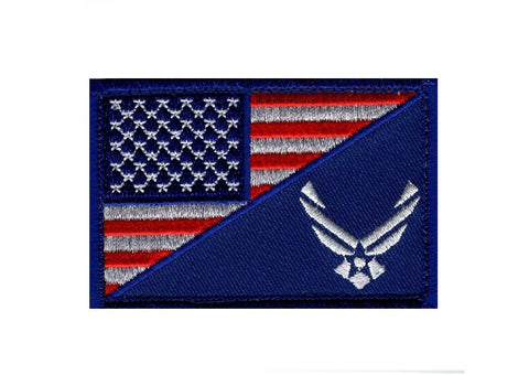American Flag / Air Force Patch (Embroidered Hook)