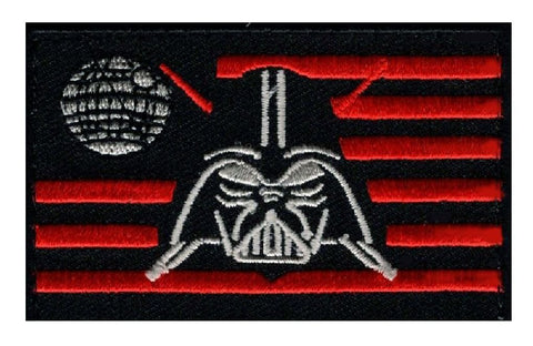 American Flag Darth Vader Death Star Patch (Embroidered Hook)