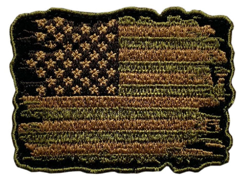 Distressed American Flag Vintage Look Tactical Patch (3.0 inch - “Hook Brand” Fastener -DP-6)