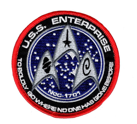 Star Trek U.S.S. Enterprise Patch (Embroidered Hook)