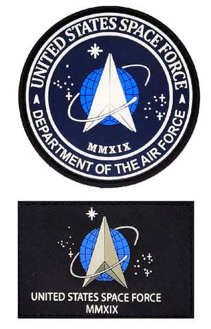 United States Space Force Patch [2PC Bundle -PVC Rubber- SF5,Z1]