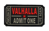 Ticket to Valhalla Admit One Patch PVC Black