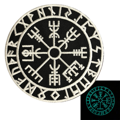 Viking Compass Vegvisir Patch Glow in the Dark