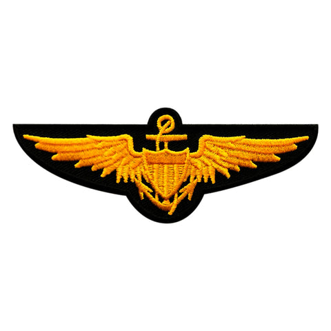 Naval Aviator Wings Patch [Iron on Sew on 4.0 X 1.5 -P9]