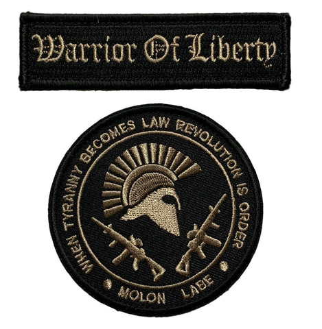 Warrior of Liberty Molan Labe Patch [2PC Set -"Hook Brand" Fastener -WP4,5]
