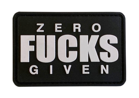 Miltacusa Zero Fucks Given Tactical Patch [PVC Rubber-3.0 X 2.0 -FB7]